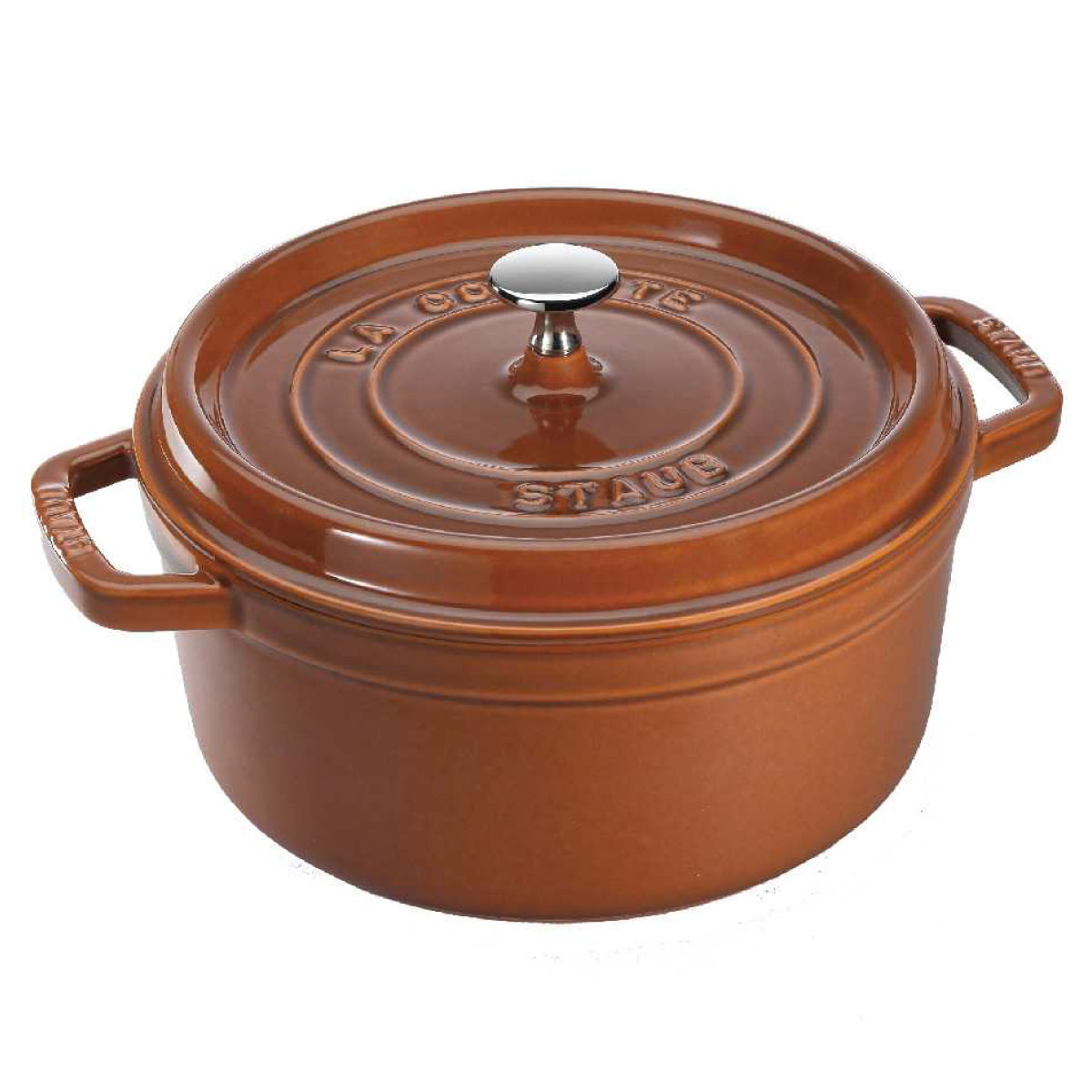 Nồi gang tròn STAUB - Màu nâu vàng