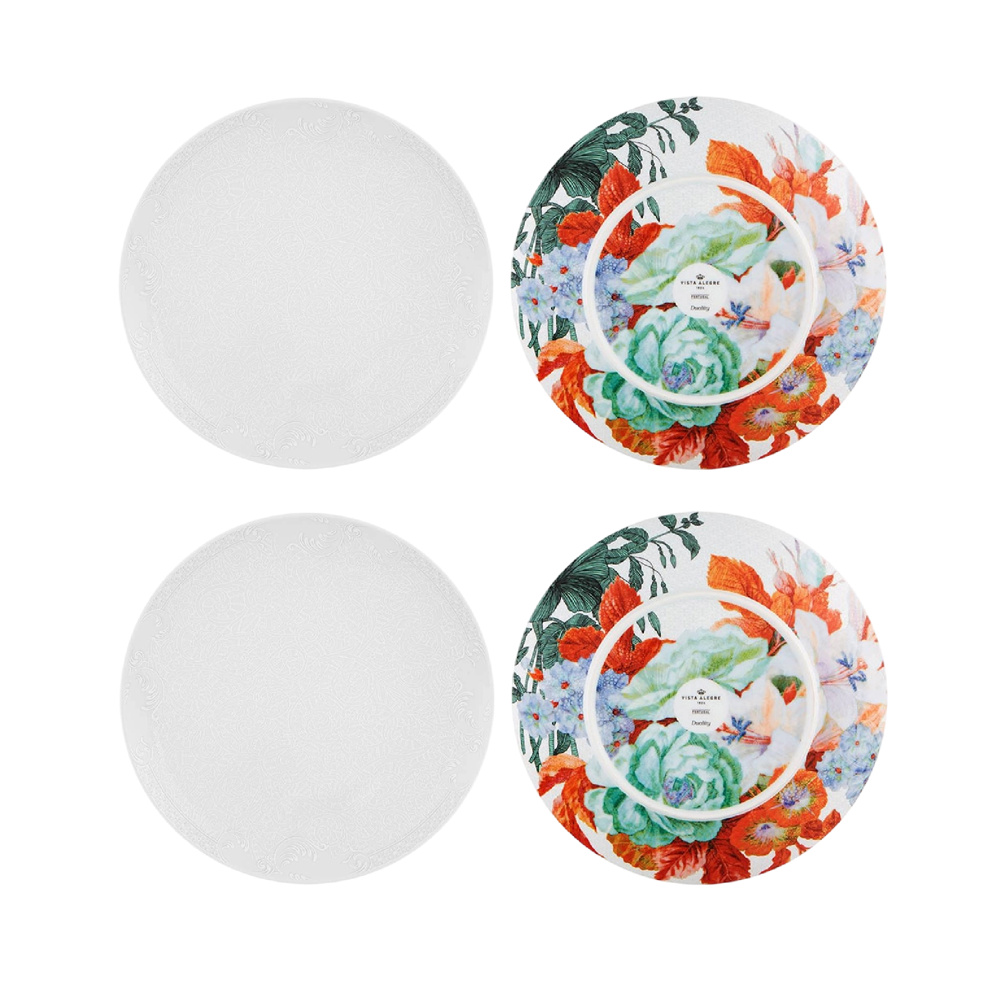 (V8) Vista Alegre - Combo 4 đĩa ăn Duality - 27.5cm