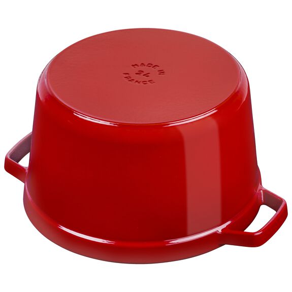 Nồi gang tròn cao Staub - Màu đỏ cherry - 24cm (4.75L)