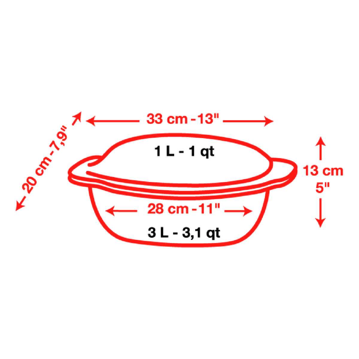 Tô gốm thủy tinh oval OCUISINE