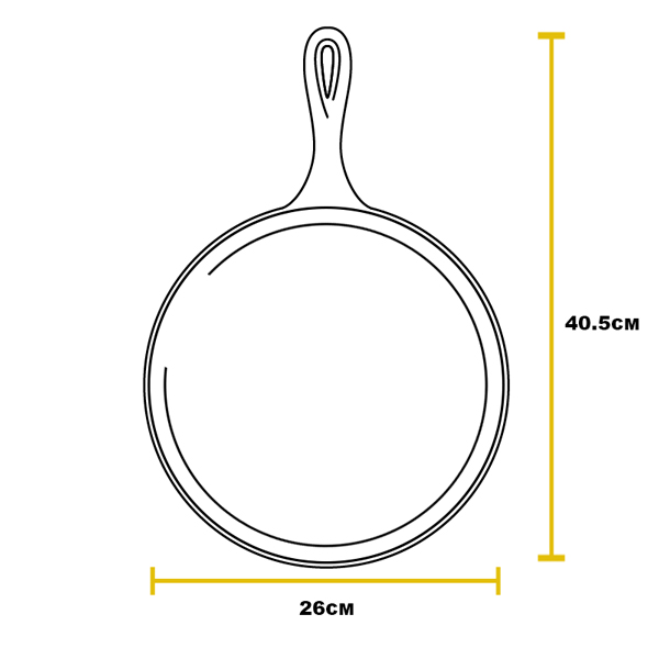 Chảo gang LODGE đáy hình nai - 26cm