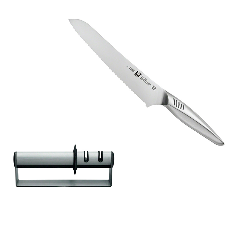ZWILLING COMBO Dao Bánh Mì và Mài dao 2 lưỡi