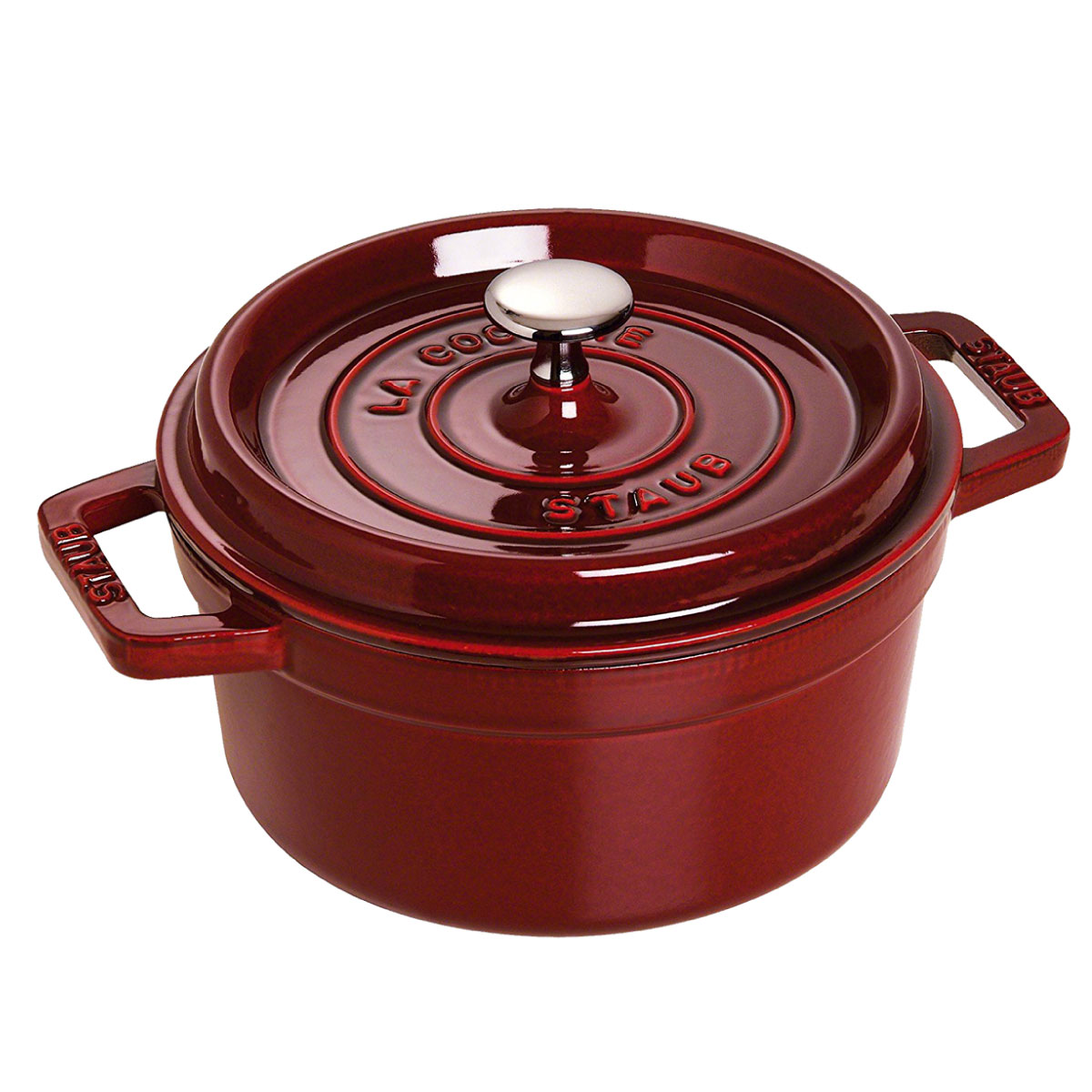 Nồi gang tròn Staub - Màu đỏ lựu