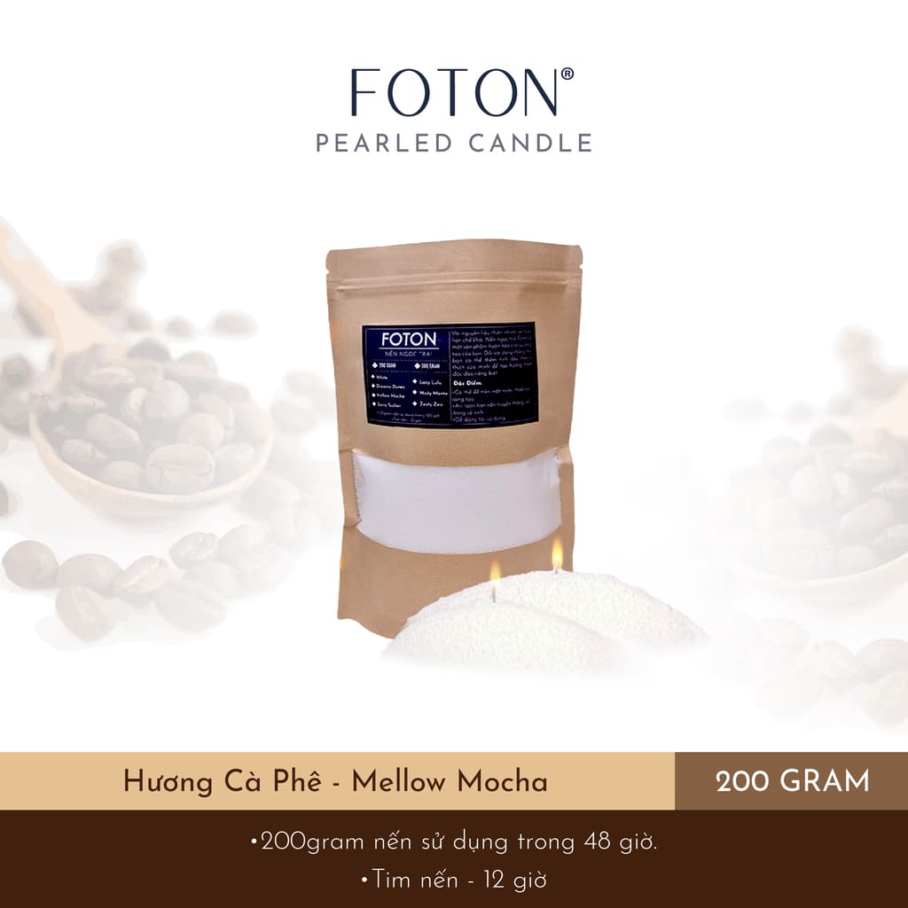 Nến ngọc trai Foton hương cà phê Mellow Mocha