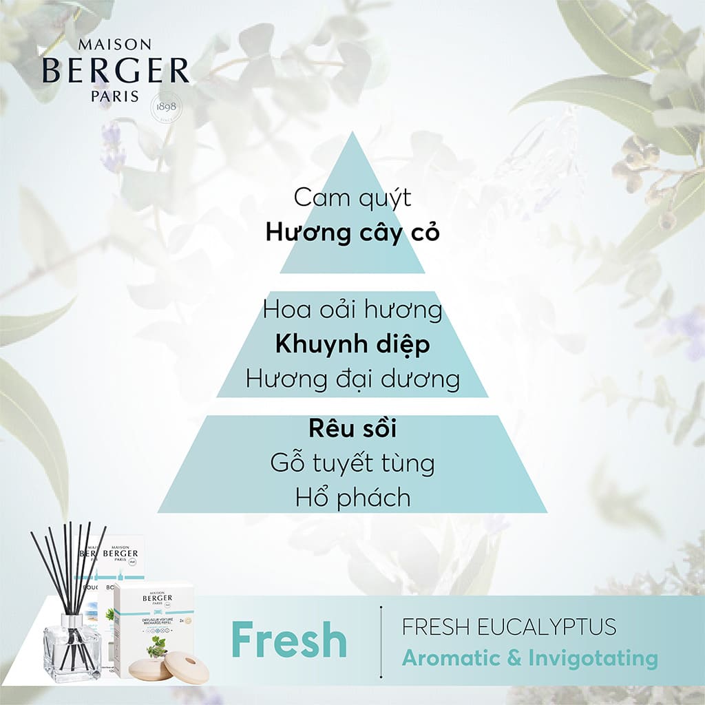 MAISON BERGER - Tinh dầu khuếch tán hương Fresh Eucalyptus - 200ml