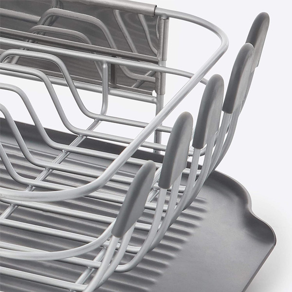 Kệ chén đĩa bằng thép không gỉ KitchenAid Wrap Compact - Màu xám