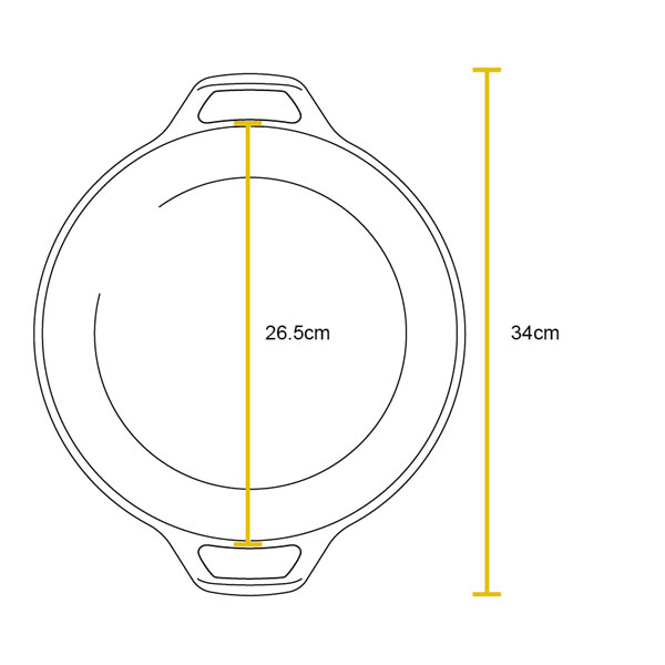 Bộ nồi chảo gang tròn LODGE - 26cm - 4.73L