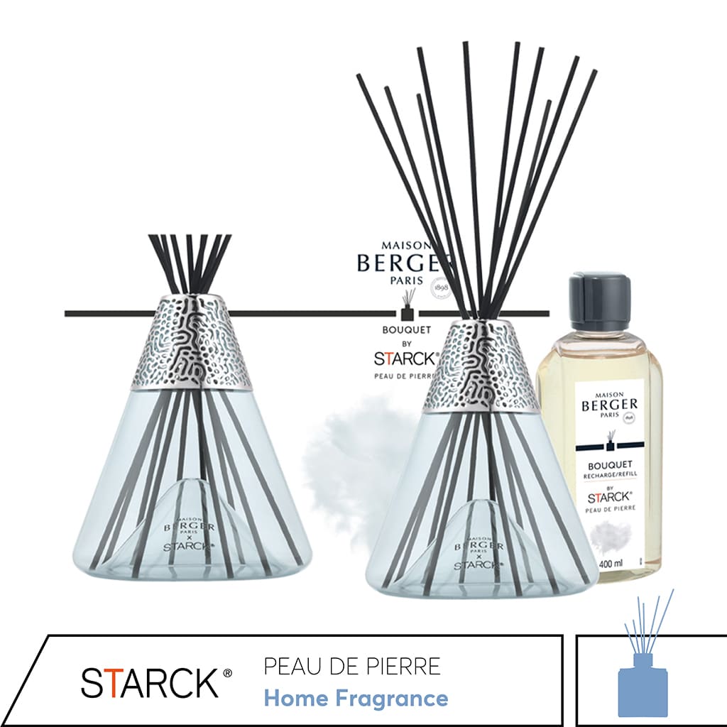 MAISON BERGER - Bộ lọ tinh dầu khuếch tán Peau de Pierre - 200ml - 2 món