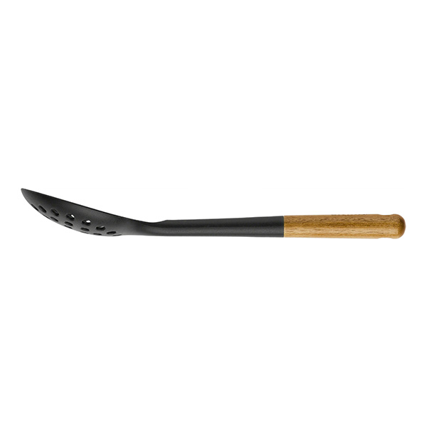 Muỗng đục lỗ silicon Staub - Màu đen - 31cm