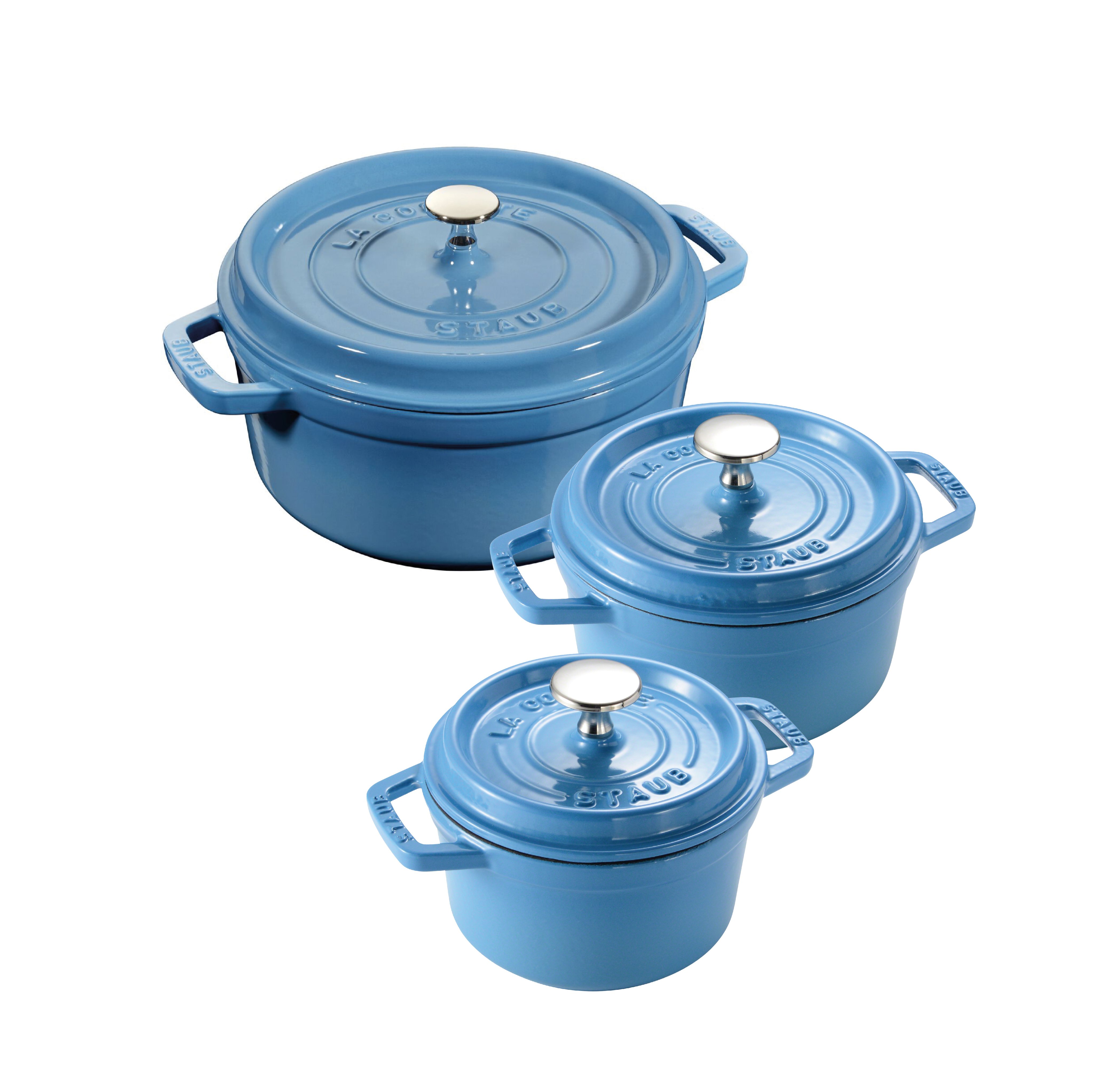 Nồi gang tròn STAUB - Màu xanh nhạt