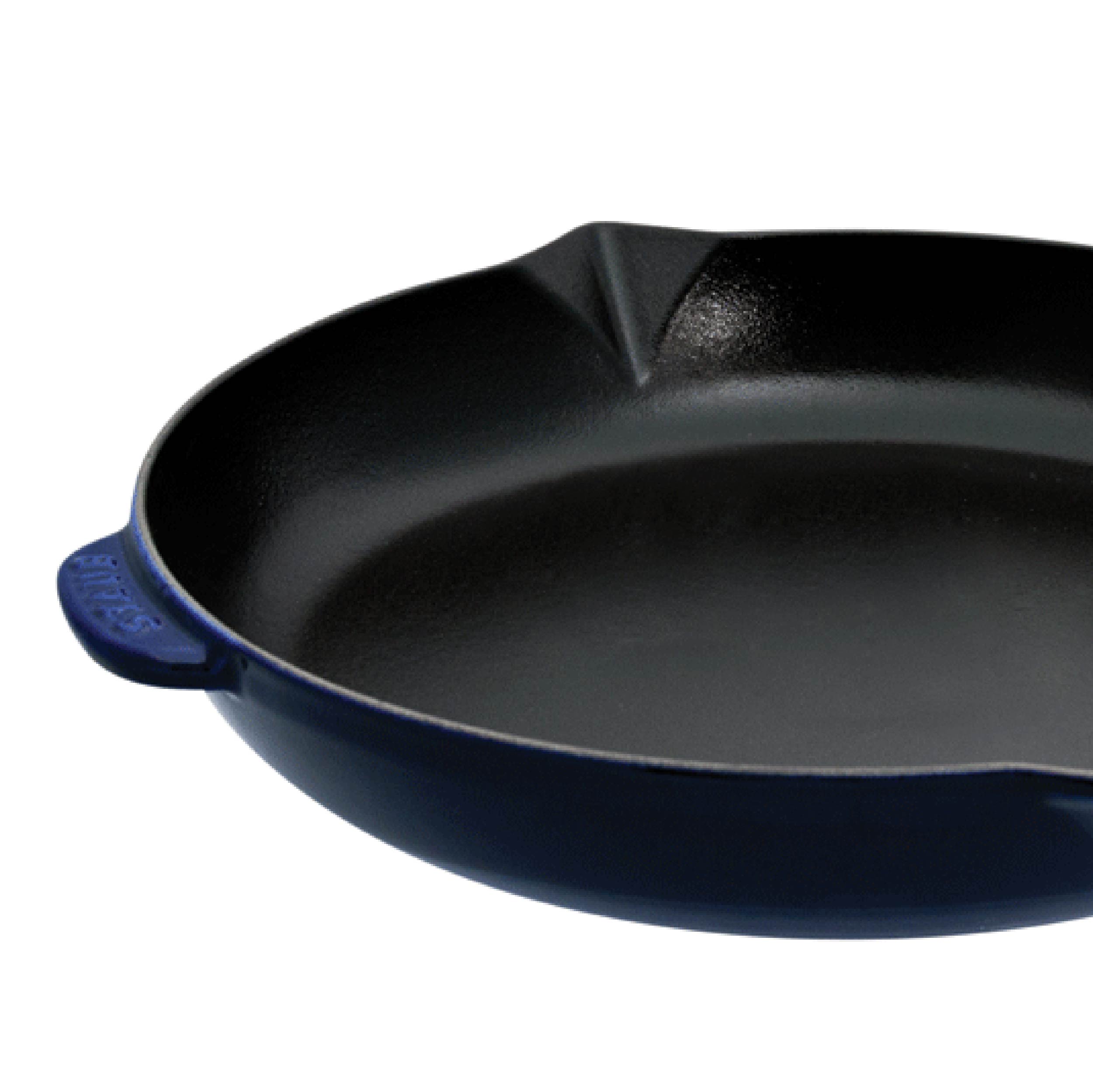 Chảo gang tròn STAUB - Màu xanh đen - 30cm (B)