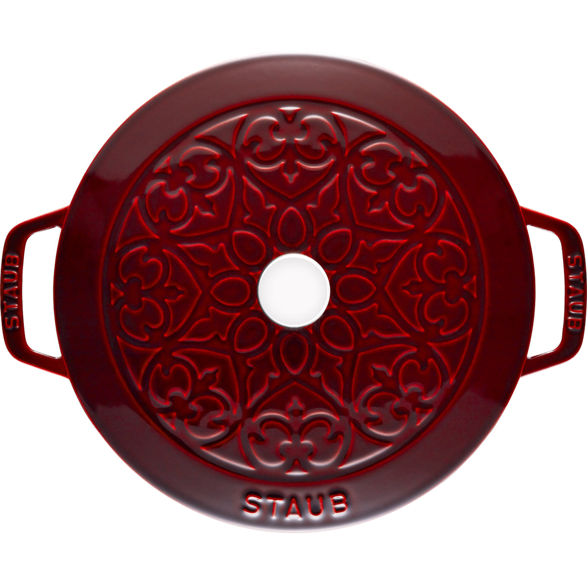 Nồi gang tròn Staub - Màu đỏ Bordeaux - 24 cm (3.8L)