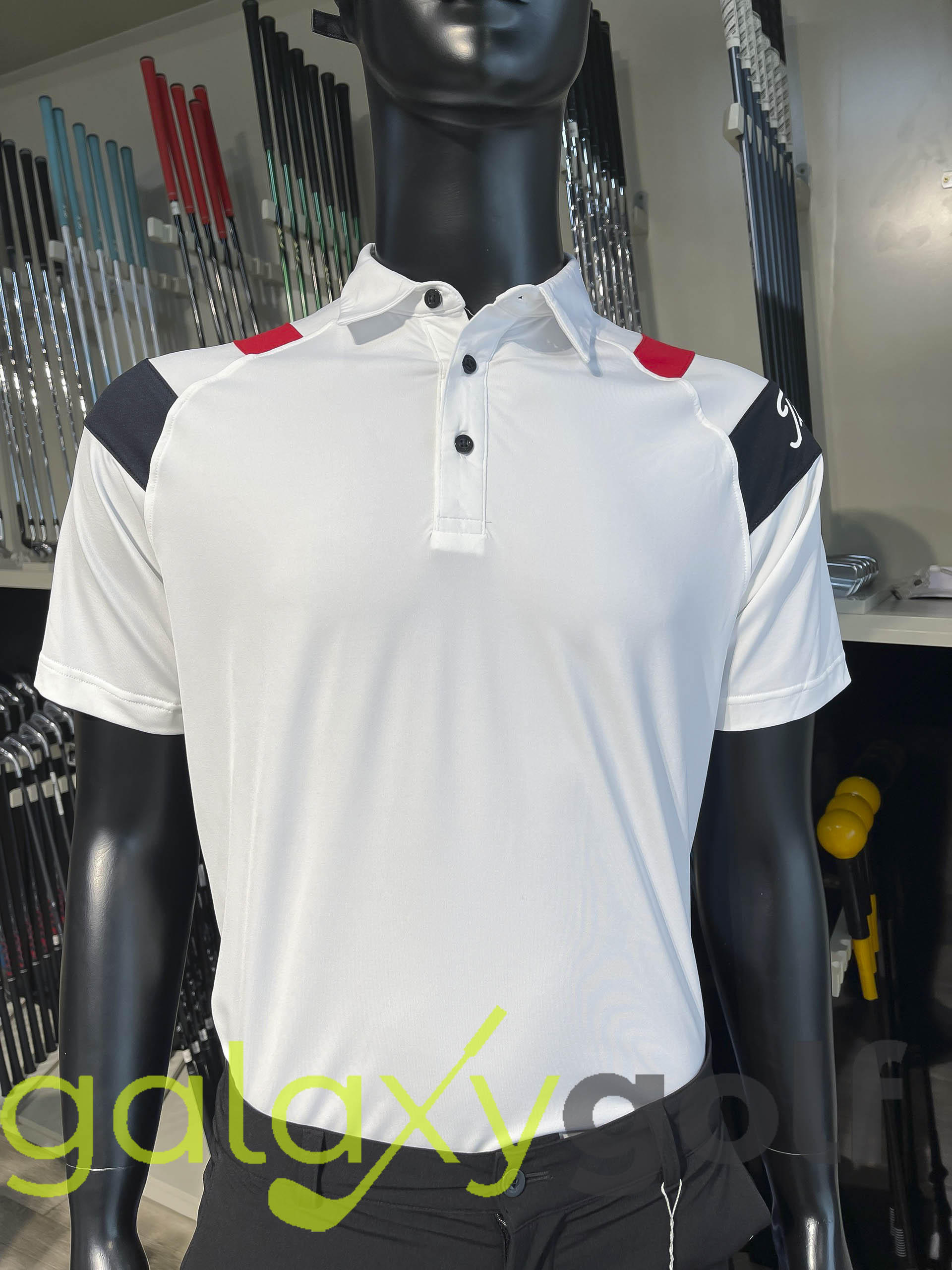 Áo thun Titleist ngắn tay trắng viền đỏ đen M