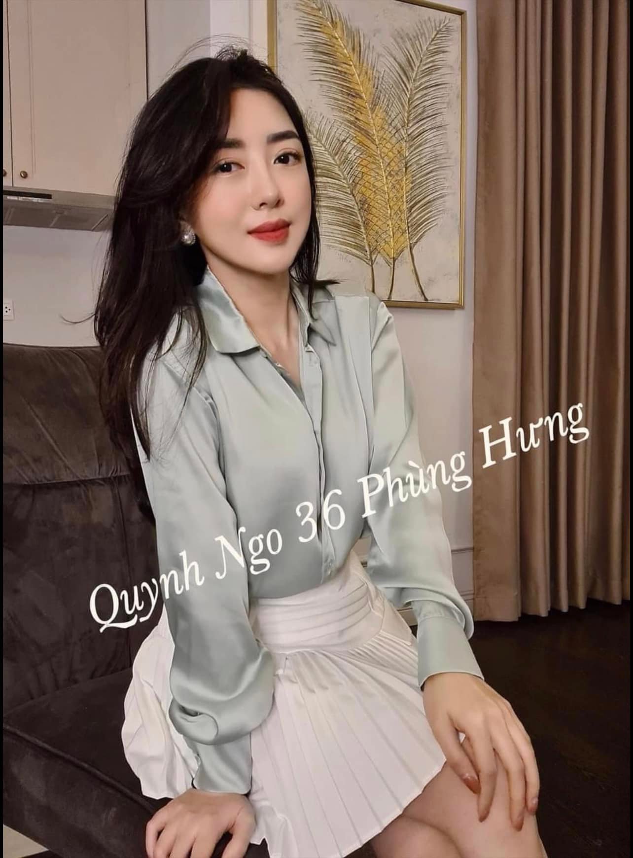 Váy ngủ lụa sơ mi họa tiết chữ cao cấp PJ382 - Hana Lady