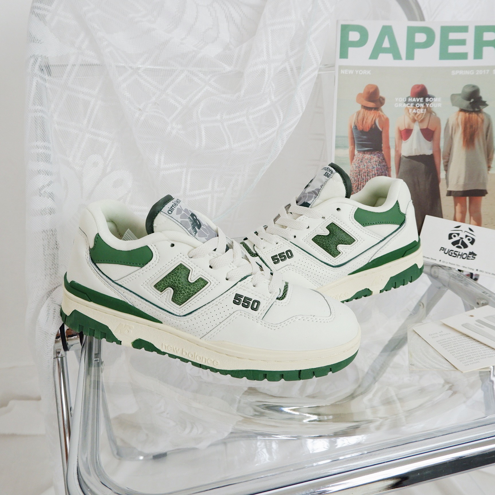 NB 550 x Aimé Leon Dore White Green