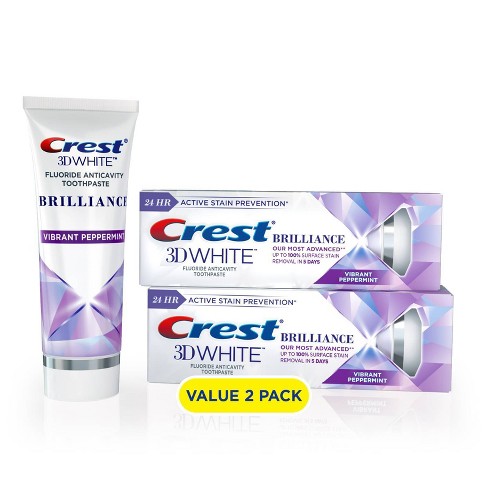 Kem đánh răng Target Crest 3D White Brilliance Toothpaste Vibrant Peppermint