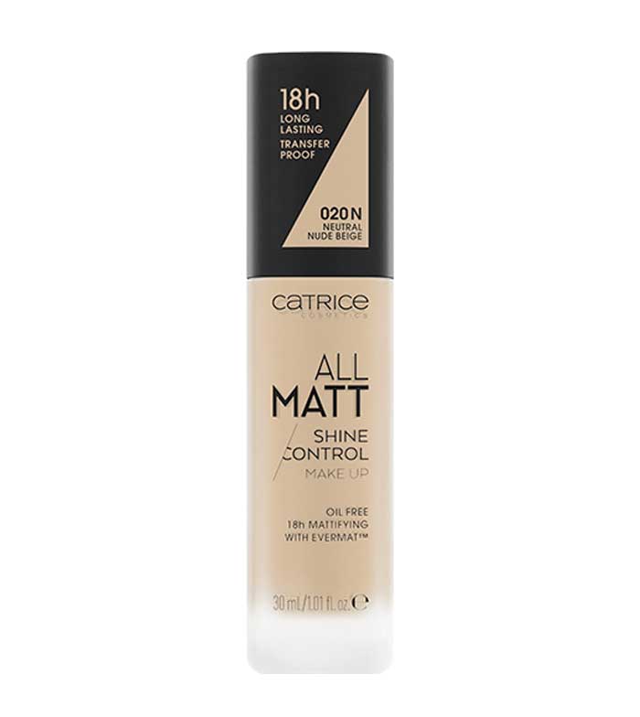 Kem Nền Catrice - Foundation All Matt Shine Control - 020N: Neutral Nude Beige