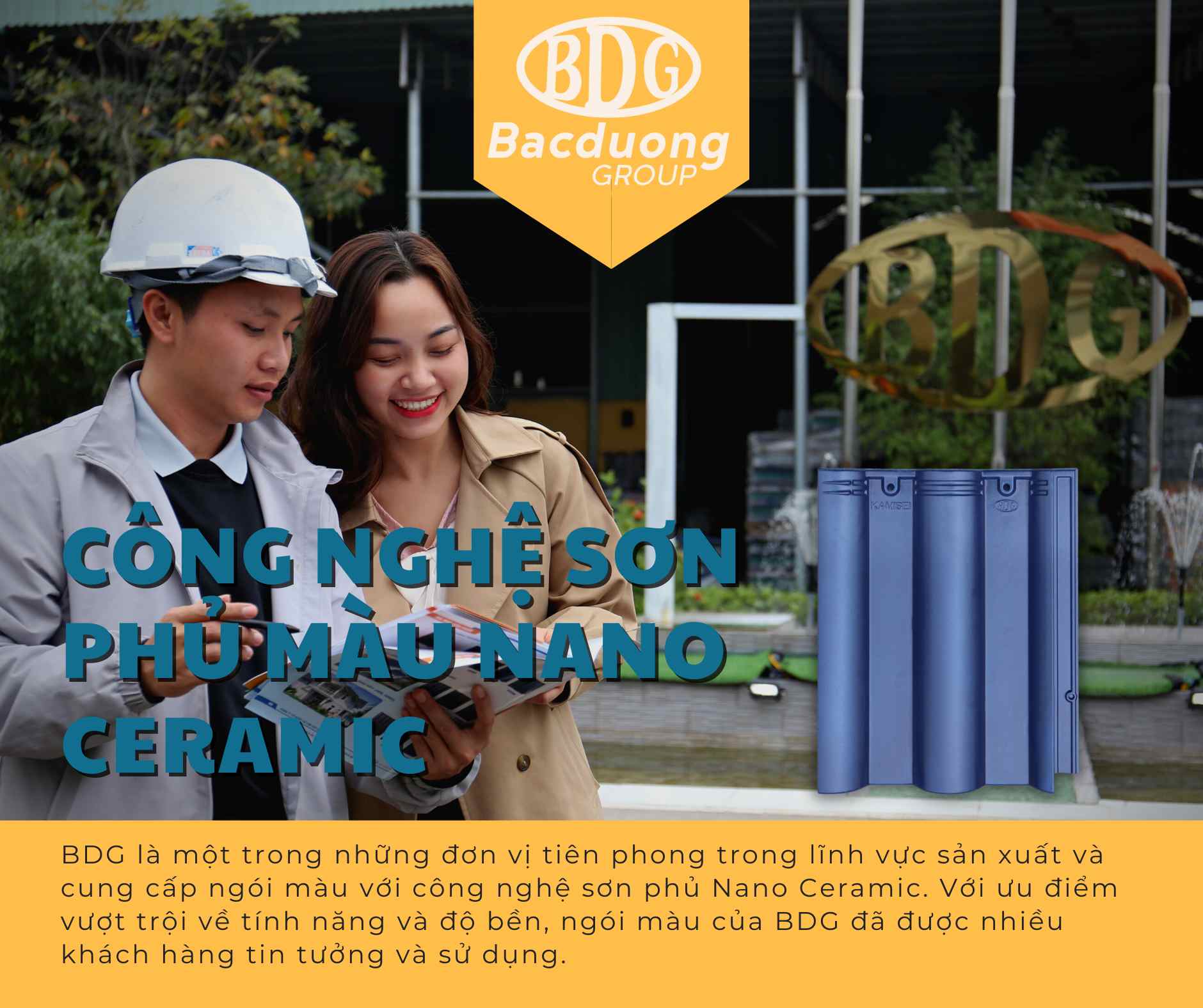 Ngói màu của BDG - Đơn vị đi đầu về công nghệ sợ phủ Nano Ceramic