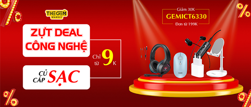 Zựt deal công nghệ Củ cáp sạc chỉ từ 9K