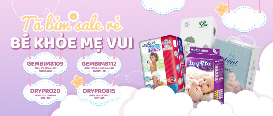 Tã bỉm sale rẻ - Bé khỏe mẹ vui