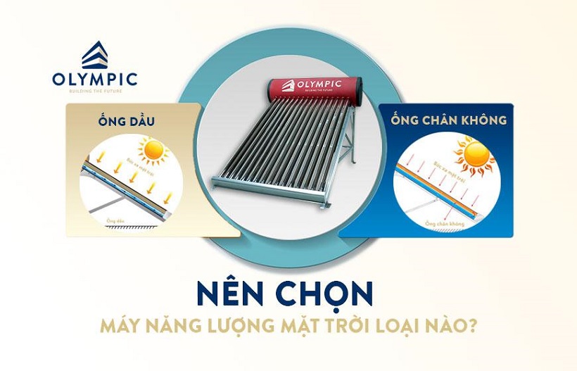 Lựa chọn máy nước nóng năng lượng mặt trời ống dầu hay ống thường cho gia đình?