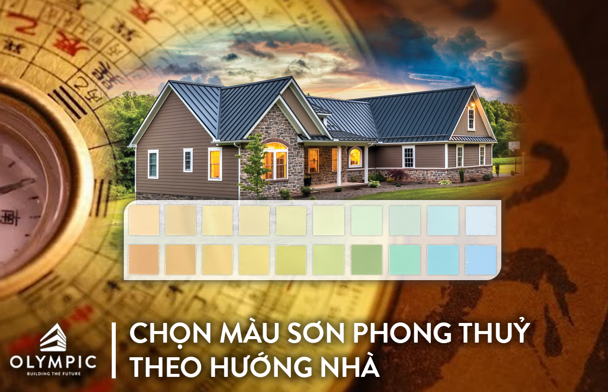 Bật mí cách chọn màu sơn nhà phong thủy theo hướng nhà