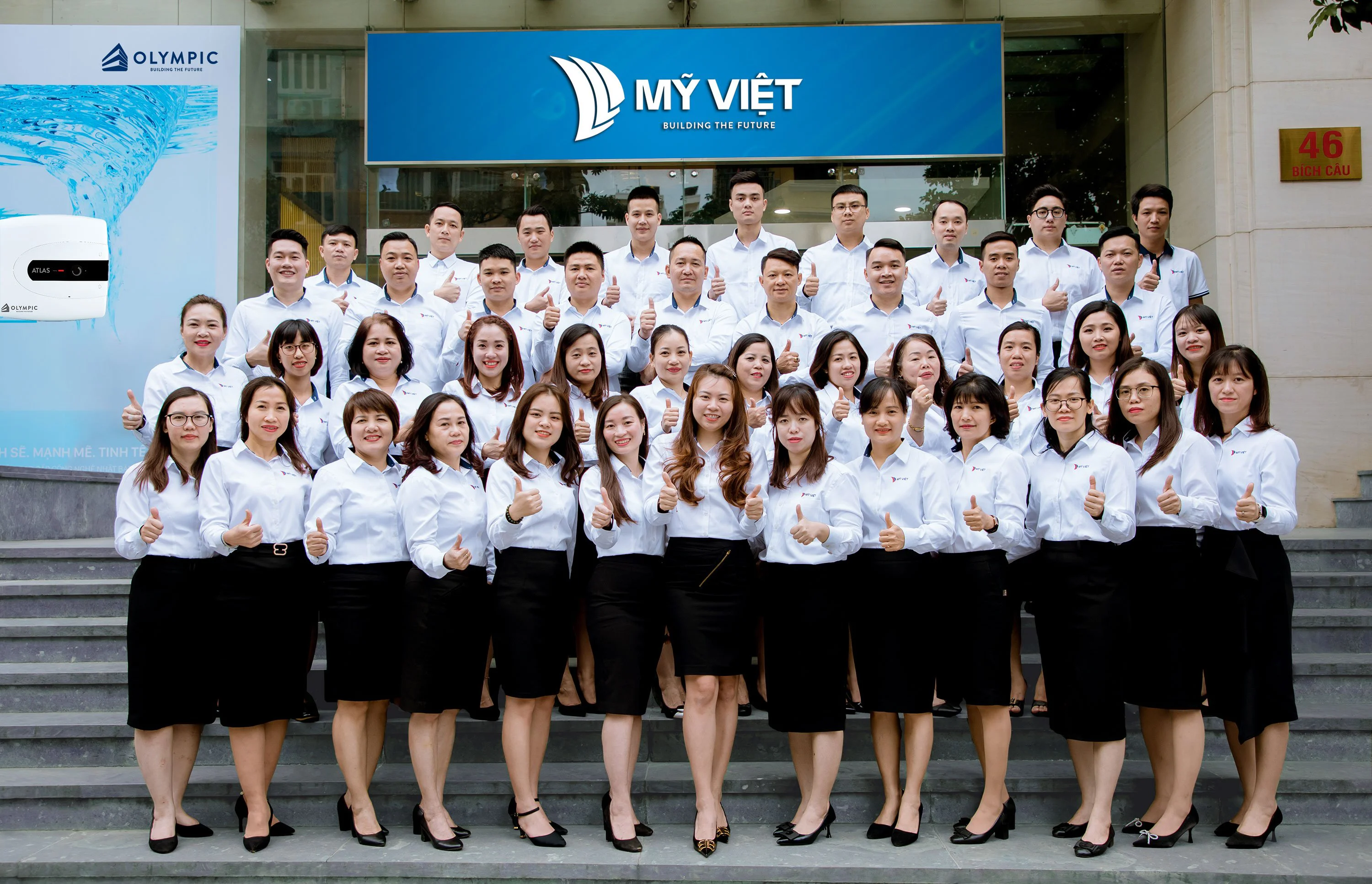 Employees are at the headquarter of My Viet