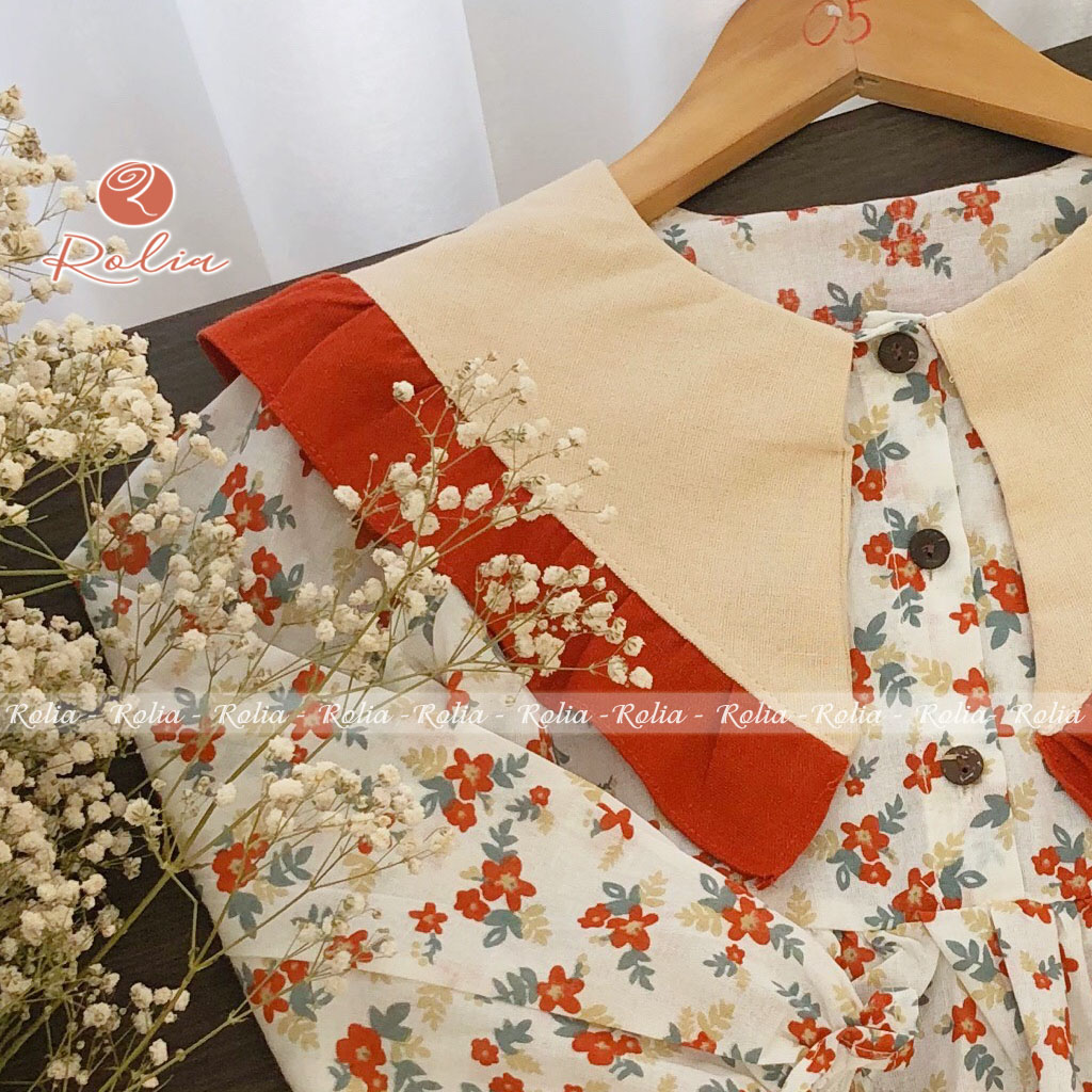 Váy xòe tầng trễ vai cho mẹ và bé  Helen Sewing