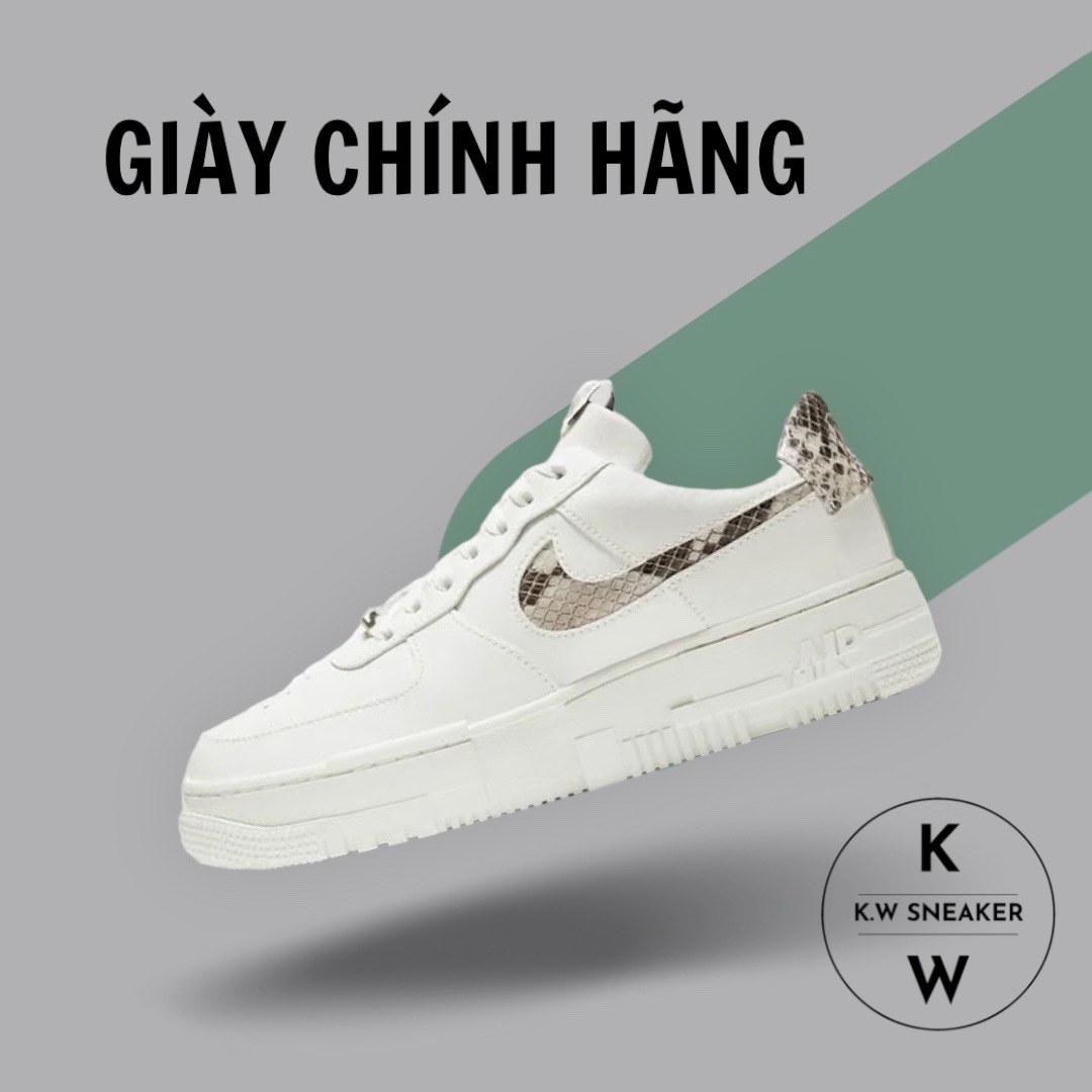 CHINH HANG Giay Nike Air Force 1 Pixel SE Sail Snake CV8481 101 K.W Sneaker Giay Xach Tay