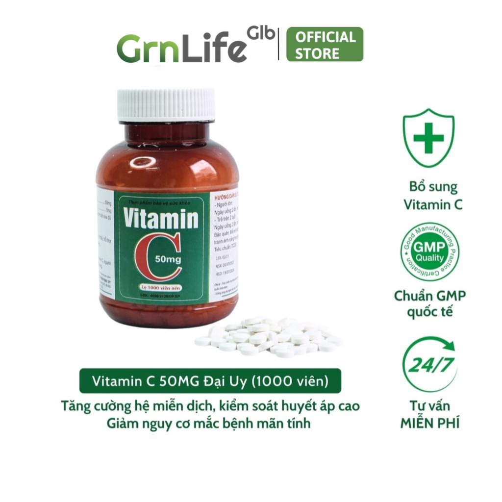 Vitamin C Đại Uy Bổ sung Vitamin C tăng sức đề kháng