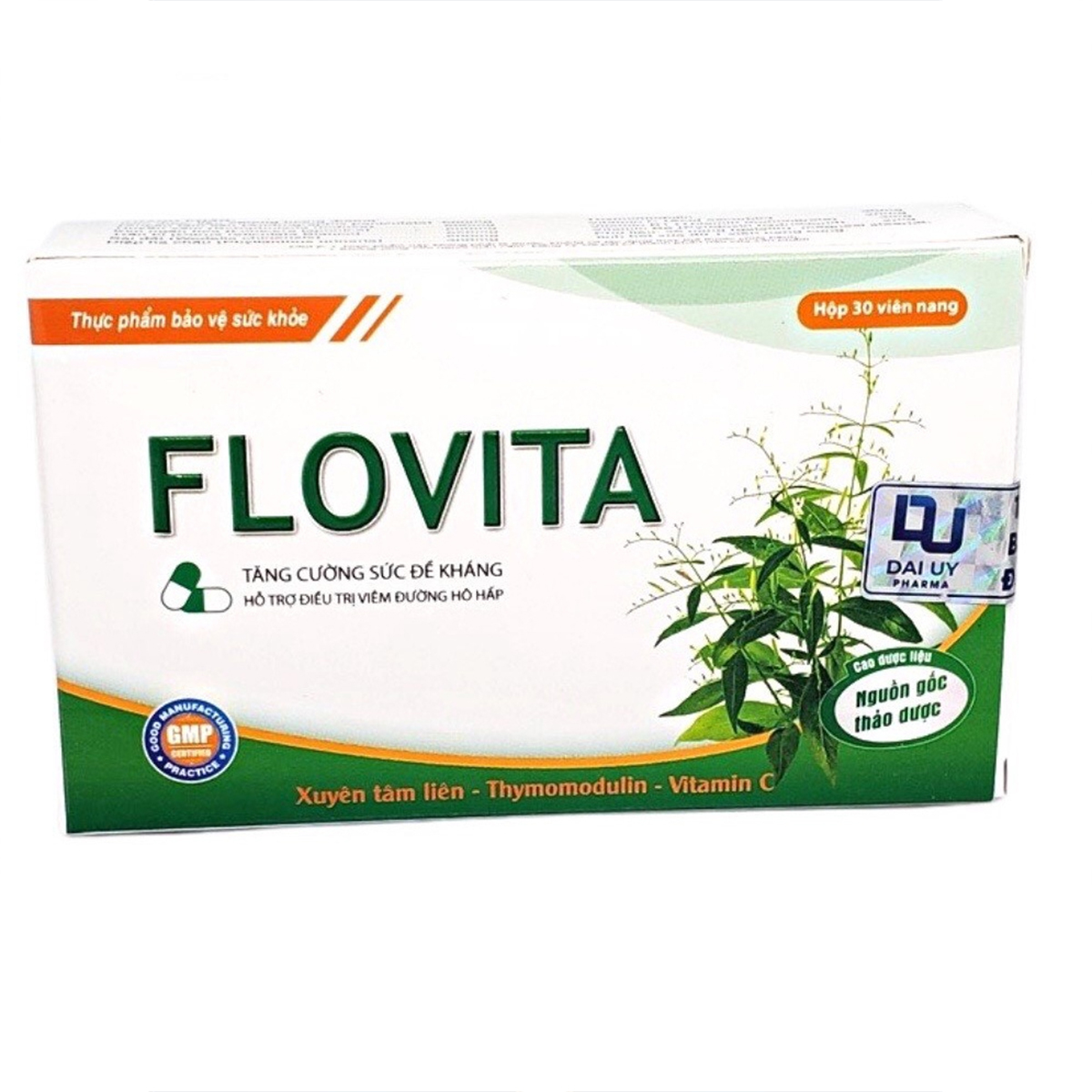 Viên uống cảm cúm Xuyên Tâm Liên FLOVITA DAI UY - hỗ trợ giảm viêm hô hấp, tăng sức đề kháng