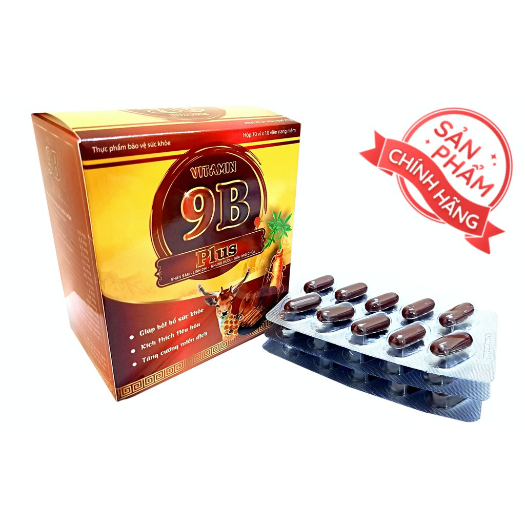 VITAMIN tổng hợp 9B PLUS Đại Uy tăng cường sức đề kháng, giúp ăn ngon, ngủ ngon (100 viên nang mềm)
