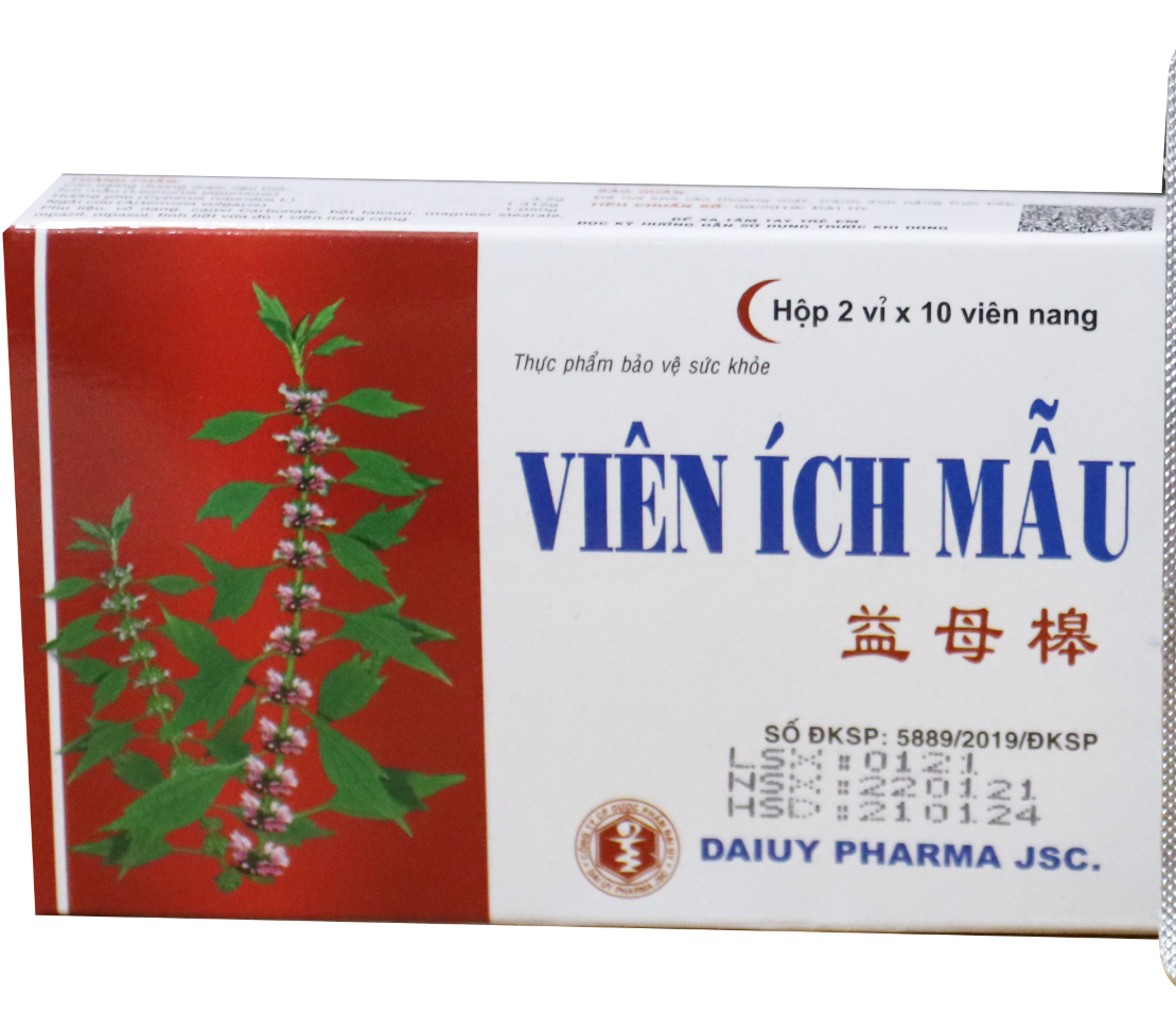 CAO ÍCH MẪU VIÊN Đại Uy điều kinh, bổ huyết, giảm đau bụng, lưu thông tuần hoàn (hộp 20 viên)