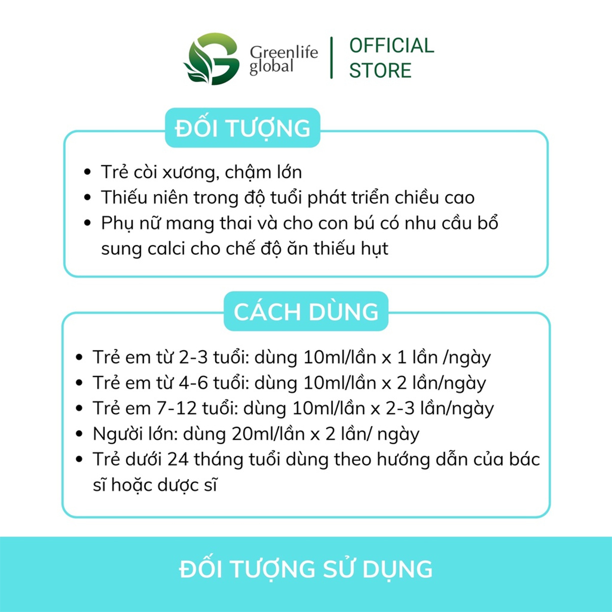 Canxi cho bé GrnLife Adopedia siro vị sữa - Giúp xương chắc khoẻ, tăng chiều cao (hộp 20 ống)