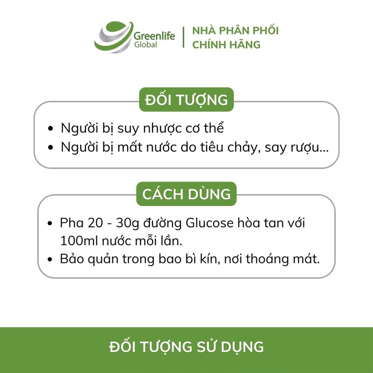 Đường Glucose Đại Uy 500G - bù nước, khoáng chất ngay lập tức, hấp thụ trực tiếp vào cơ thể, có thể thay thế đường kính