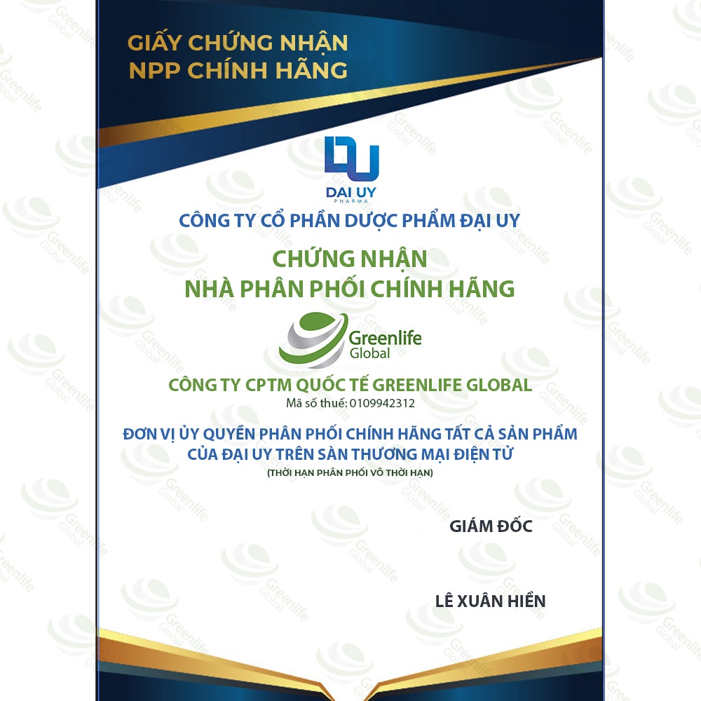 Trà gừng Đại Uy (Hộp 10 túi trà) - Làm ấm cơ thể, giảm đầy hơi, cảm lạnh
