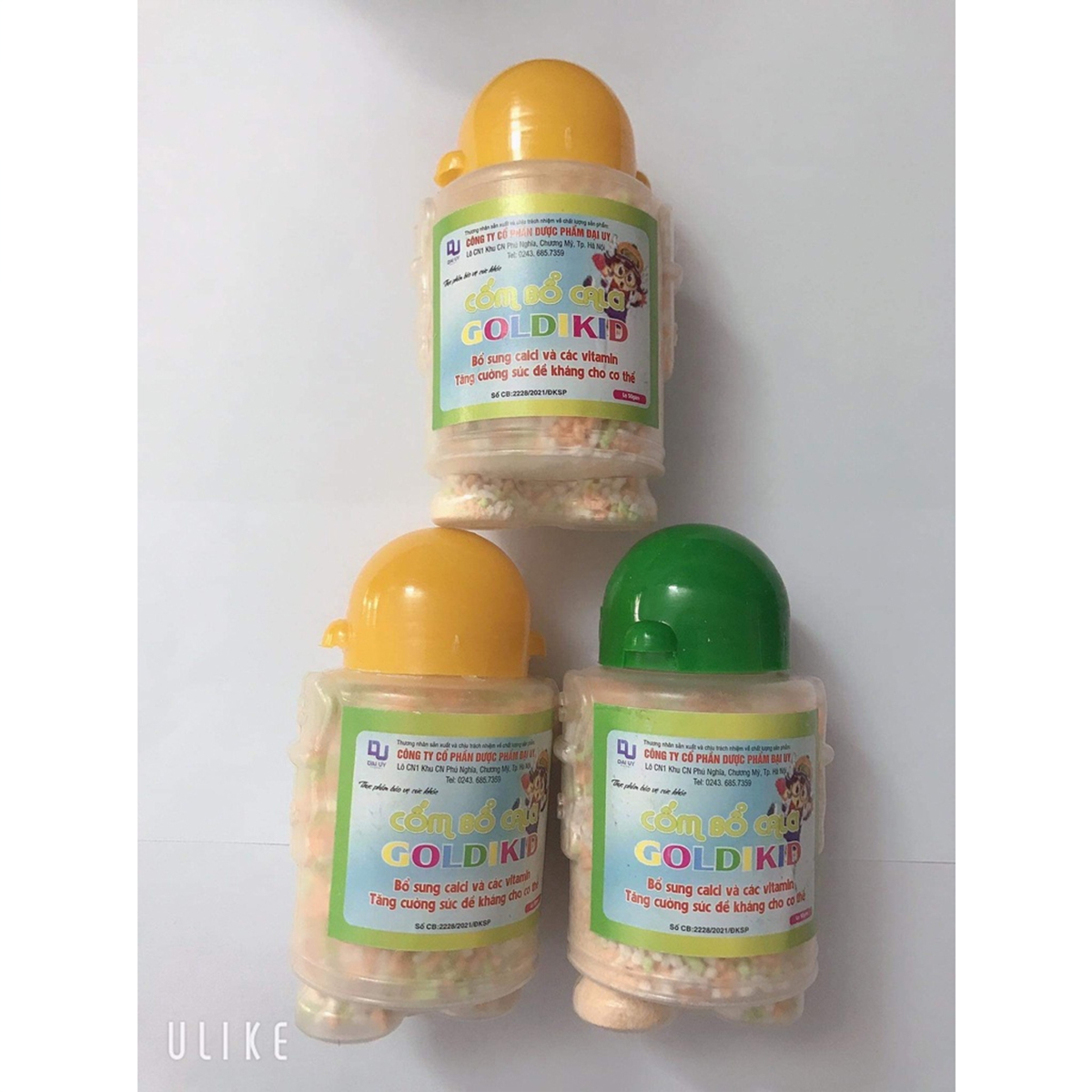 CỐM BỔ CANXI TRẺ EM - Đại Uy (50g) - Bổ sung Canxi, vitamin B1, vitamin B2, B5, B6, PP