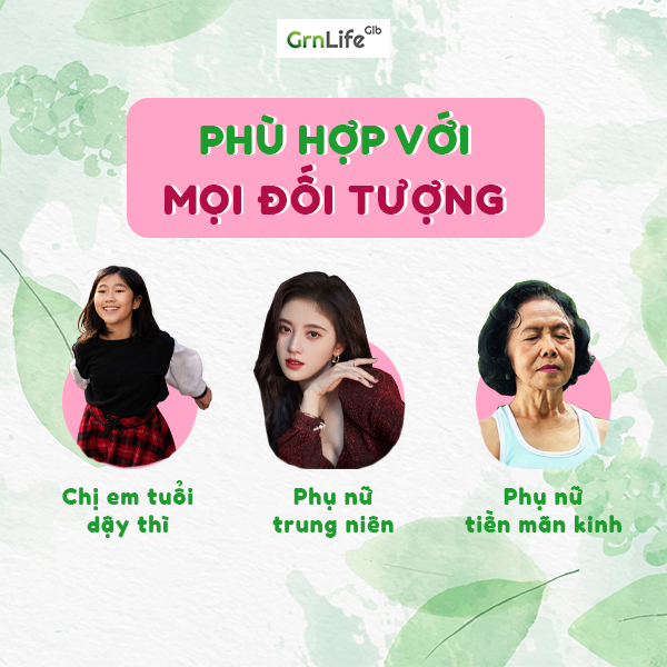 VIÊN ÍCH MẪU GrnLife - hỗ trợ điều kinh, bổ huyết, giảm đau bụng, lưu thông tuần hoàn (Lọ 50 viên)