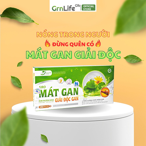 Mát gan giải độc GrnLife - Thải độc, thanh nhiệt cơ thể, hỗ trợ giảm mụn và nóng trong
