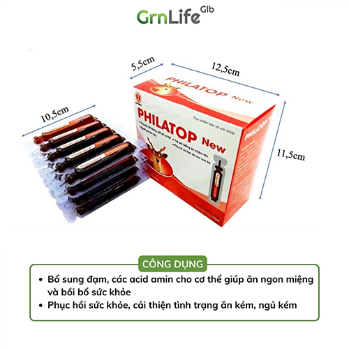 PHILATOP NEW ống nhựa Đại Uy, cho trẻ em biếng ăn chậm lớn còi xương, người già đề kháng kém
