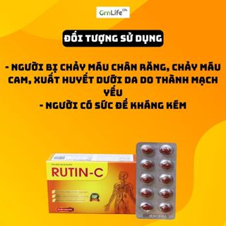 Viên nang mềm DAI UY Rutin C hộp 30 viên - Hỗ trợ tăng sức bền thành mạch,giảm chảy máu chân răng