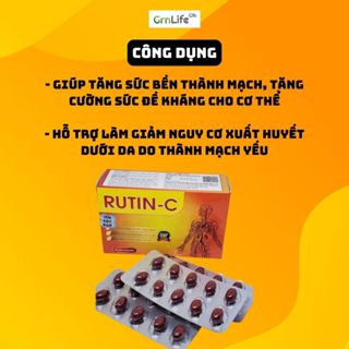 Viên nang mềm DAI UY Rutin C hộp 30 viên - Hỗ trợ tăng sức bền thành mạch,giảm chảy máu chân răng