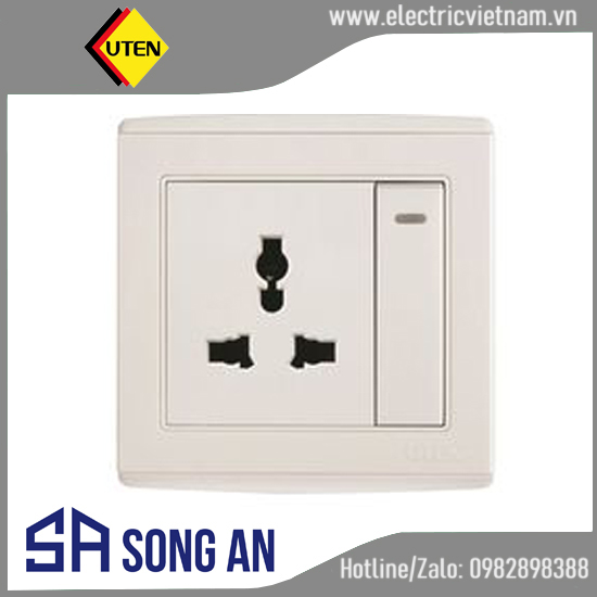 Bộ ổ cắm 3 chấu và công tắc đơn 1 chiều