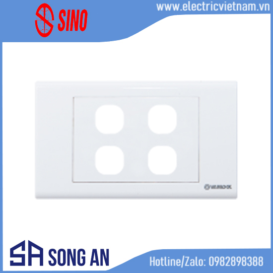 Mặt 4 hạt công tắc S18