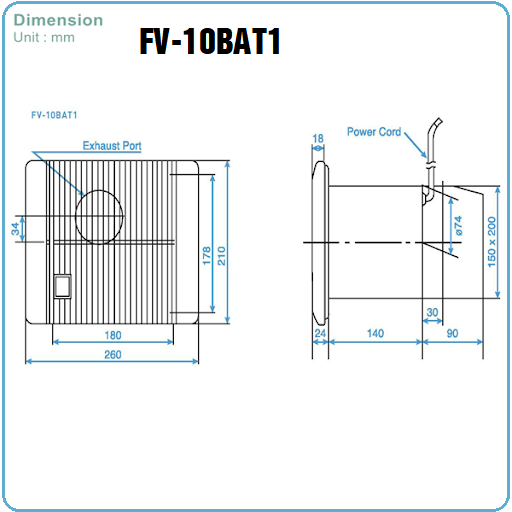 Âm tường cho nhà tắm FV-10BAT1