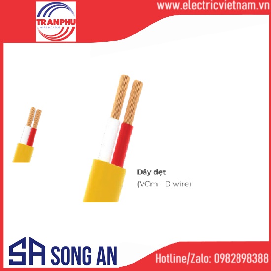 Dây đôi 2 lõi VCm-D Cu/PVC/PVC