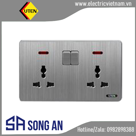 Ổ cắm đôi ba chấu và công tắc