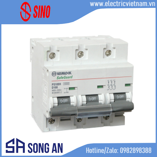 Aptomat MCB PS100H 3P 400V Icu=10kA