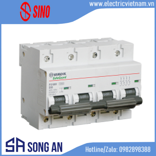 Aptomat MCB PS100H 4P 400V Icu=10kA