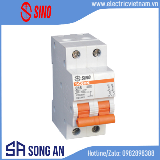 Aptomat MCB SC68N 2P 240VAC Icu=10kA